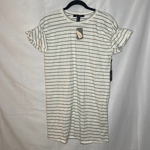 NWT F21 STRIPED T-SHIRT DRESS (M) - Picture 1 of 7